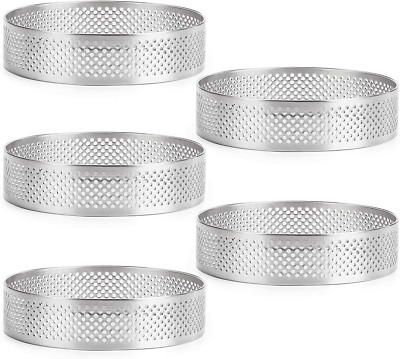 Tart Ring, Perforated Tart Rings for Baking, Stainless Steel Nonstick Round C...