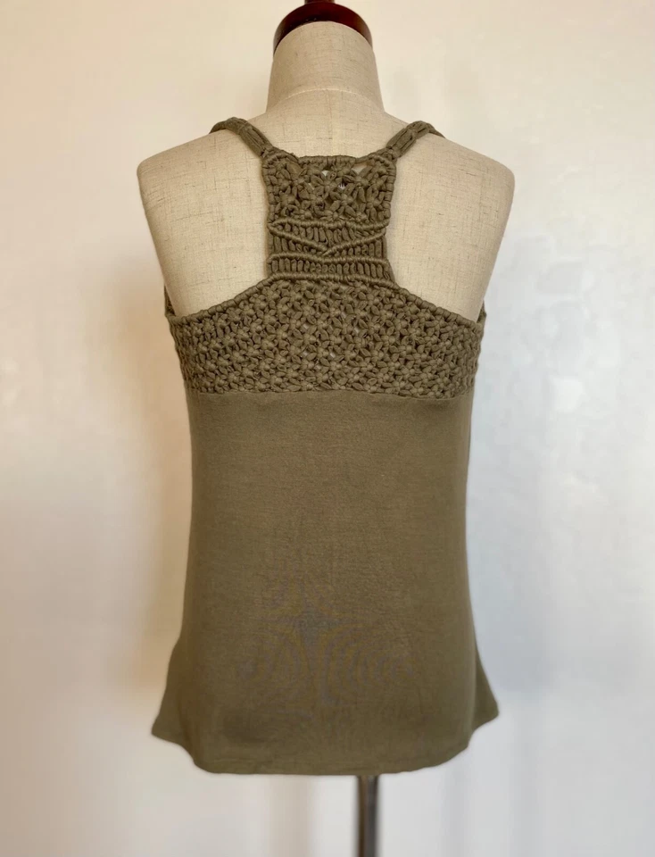 MISS ME ДЕВОЧЕК, МАЙКА, ШАЛФЕЙ ЗЕЛЕНЫЙ, МАКРАМЕ НАЗАД, РАЗМЕР M ДЕВОЧЕК - Изображение 2 из 3