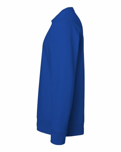 Adidas OG Kid's Fleece Crewneck Plain Blue Sweater, Sizes Small #Sec-A25 - Picture 3 of 3