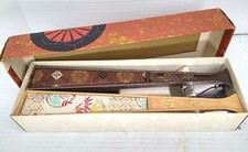 Vintage 2 Piece Set Chinese Clothing Brushes In Original Box With Blue Tassels.
