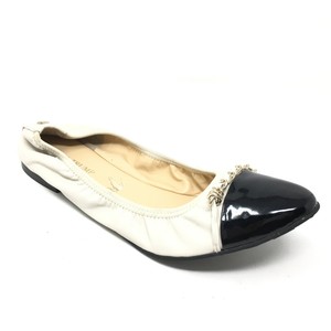 Women-039-s-Ivanka-Trump-Itlani-Ballet-Flats-Shoe-Size-10M-Ivory-Leather-Cap-Toe-O14