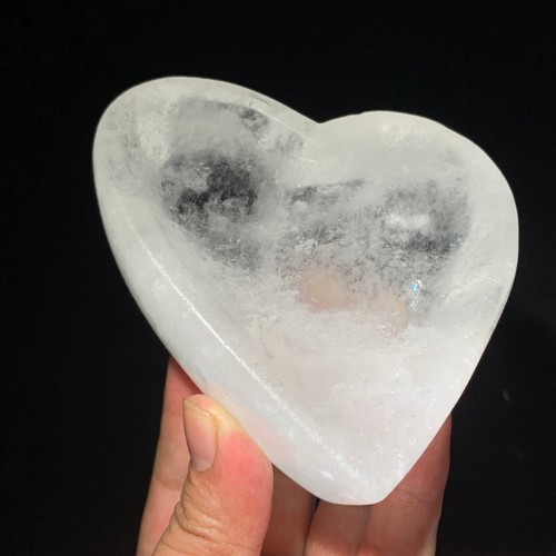 520g Natural white crystal Quartz hand Carved ashtray crystal Reiki healing - Picture 4 of 12