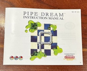 Pipe Dream ORIGINAL NINTENDO NES GAME WORKING & AUTHENTIC! W/ Manual Not Faded