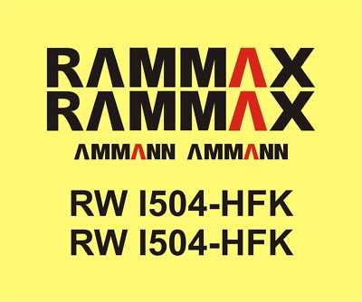 Ammann Rammax RW1504-HFK Trench Roller Decal Set.