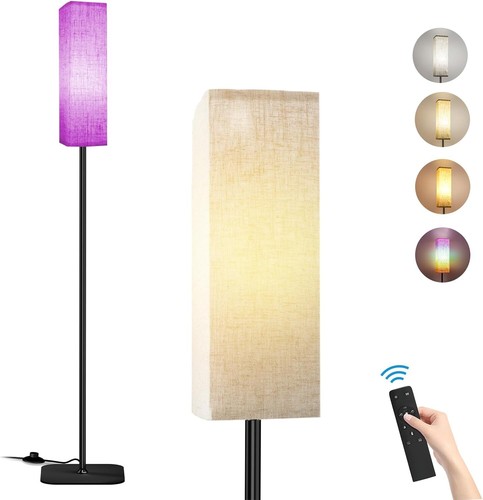 LED STEHLEUCHTE BUNT ECKLEUCHTE STEHLAMPE DIMMBAR LICHTSÄULE LED RGB E27 - Bild 14 von 17