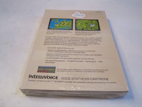 VINTAGE INTELLIVISION INTELLIVOICE B-17 BOMBER VIDEOSPIEL TV SPIELPATRONE - Bild 2 von 4