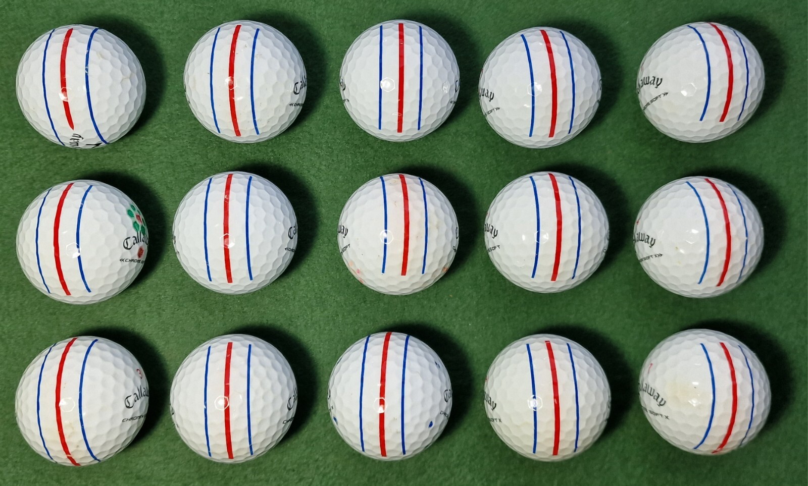 X15,CALLAWAY,all TRIPLE TRACK,CHROME SOFT,XLS, X,PEARL,A,B grade white