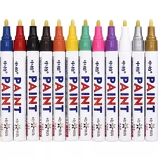 2× Universal Waterproof Permanent Paint Marker Pen Car Tire Rubber Metal Glass