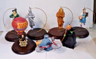 1990's Hallmark Wizard Of Oz Ornaments Set of 7 + 5 display stands
