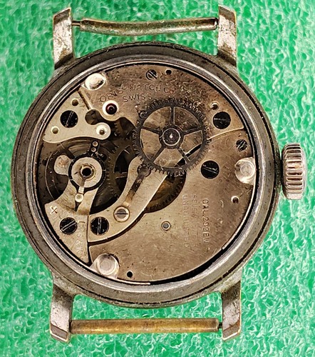 C1343 mens Vintage Oris Military Field Red Hand Manual Wind Watch Parts Lot - Picture 3 of 4