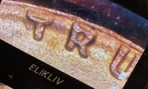 1958-D Lincoln Wheat Cent Penny With Strike Through Error IGWT E Plurb On Rim - Picture 7 of 21