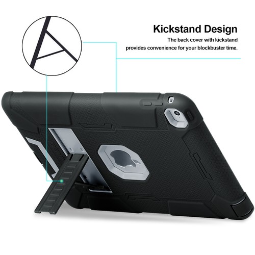 Military Shockproof Heavy Duty Rubber Hybrid Stand Case Cover For iPad Air2 9.7" - Picture 11 of 115