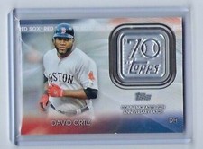 2021 TOPPS UPDATE DAVID ORTIZ 70th ANNIVERSARY LOGO PATCH Red Sox T70P-DO 