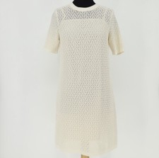 Banana Republic Off White Pointelle Crewneck Sweater Dress Size XS NWOT $140