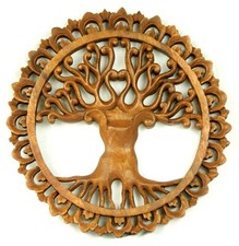 Tree of Life Wall Hanging Woodcarving 30cms (4 Designs) Birthday Gift Idea