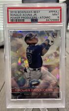 2018 Bowman’s Best RONALD ACUNA JR. RC ROOKIE Power Prod Atomic Refractor PSA 9