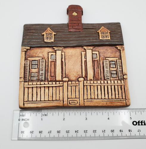 1987 New Orleans Preservation Resource Center Handmade Ceramic House Ornament - Picture 8 of 9