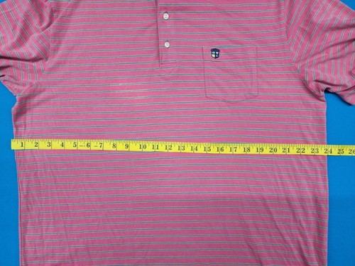 Peter Millar Mountainside Collection Golf Polo Shirt Pink / Blue Striped Size L - Picture 9 of 12