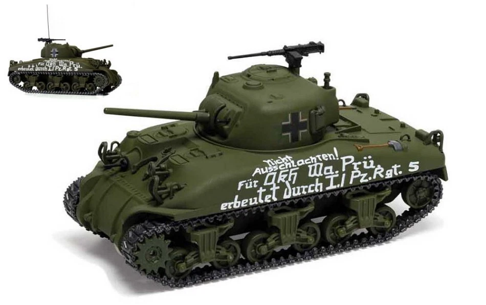 MODELLINO MILITARE STATICO CORGI M4A1 SHERMAN BEUTEPANZER CARRO ARMATO 1:50 - Immagine 4 di 4