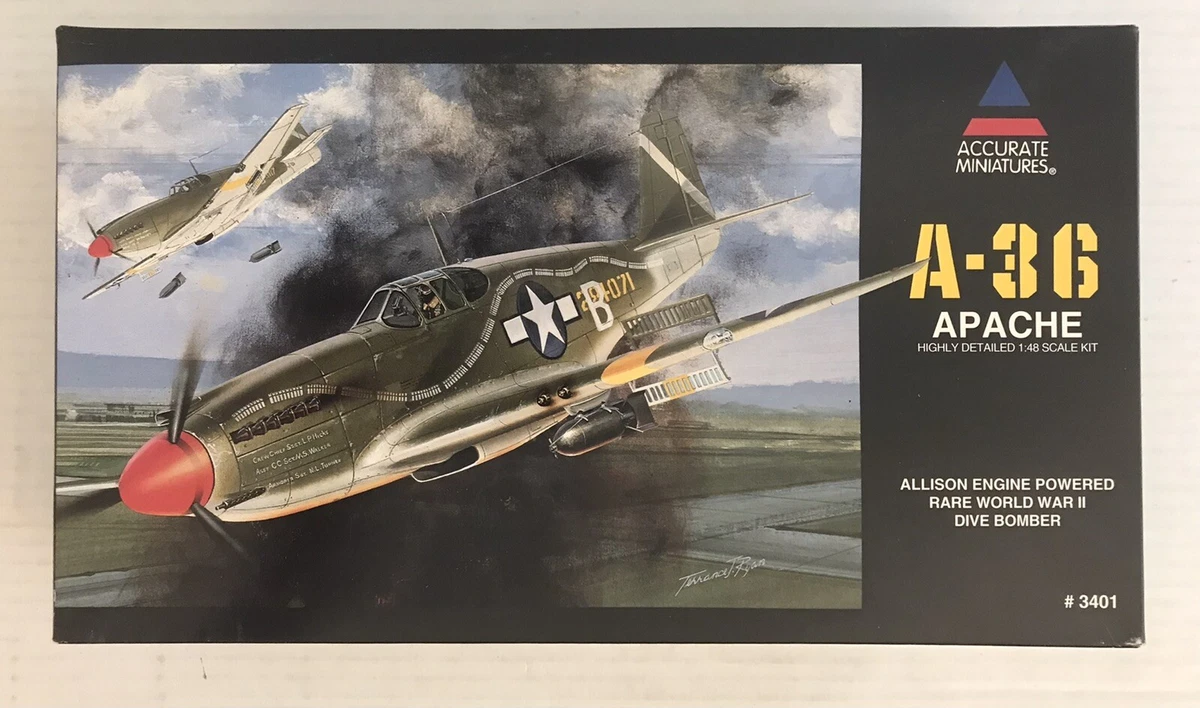 アキュレイトミニチュア　1/48 a-36 アパッチ Amazon | 1/48 Apache A-36 ダイブ ボンバー アリソン エンジン 正確な