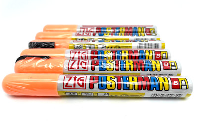 Kreidestifte 6  x ZIG wasserfest  Posterman Stifte  orange Kreide  5 mm Kreide