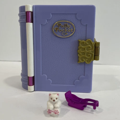 Polly Pocket 1995 Sparkle Snowland Enchanted Storybook Bluebird Polar Bear Sled