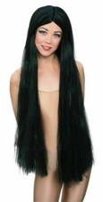 36" BLACK WIG ADULT NEW IN PACK COSTUME-THEATER-HALLOWEEN :B19-1