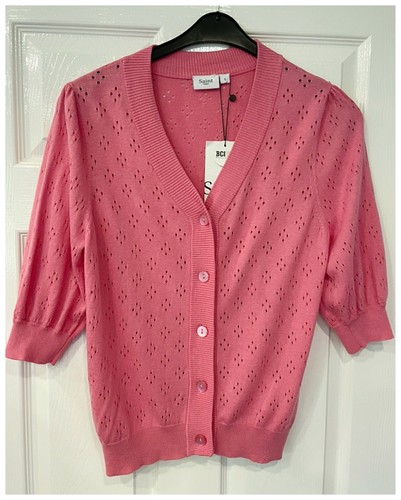 BNWT St Tropez Cardigan Size S (8-10) Coral Lightweight Summer Holiday RRP £49 - Picture 7 of 13