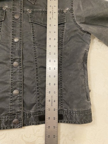 Harley Davidson Biker Rider Jacke Distressed Nylon grau bestickt Damen S " - Bild 9 von 15