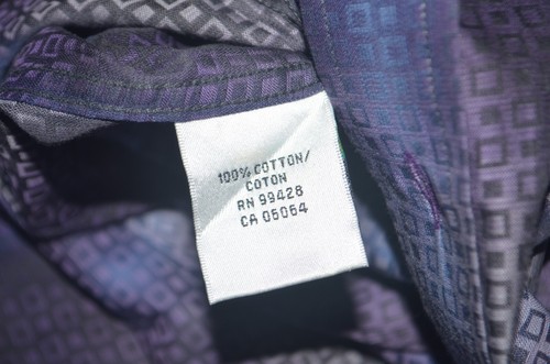 BUGATCHI Shaped Fit Purple 100% Cotton Long Sleeve Casual Shirt Sz XL - Picture 5 of 5