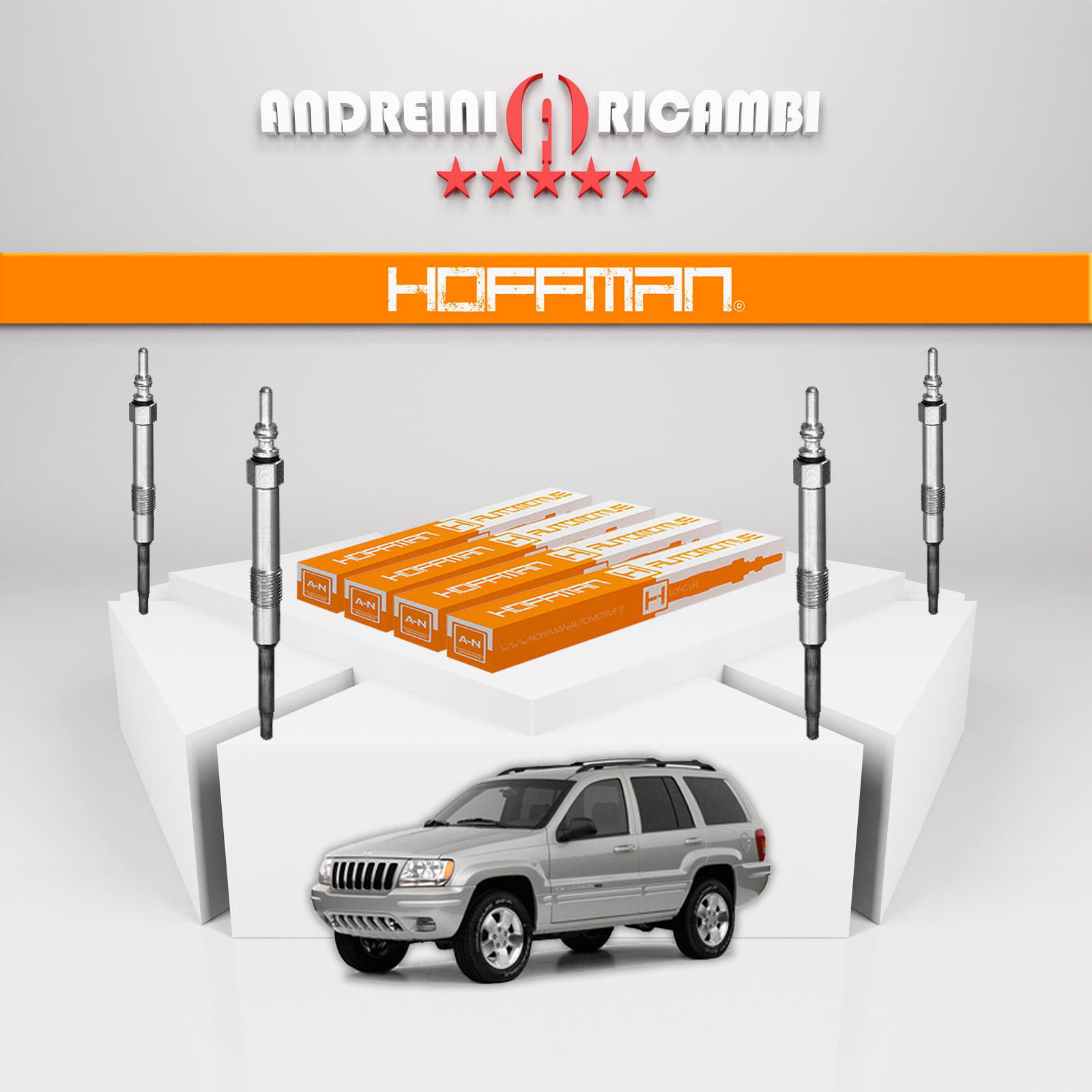 GN003 KIT 5 CANDELETTE GRAND CHEROKEE II 2.7 CRD 120KW 163CV 2002