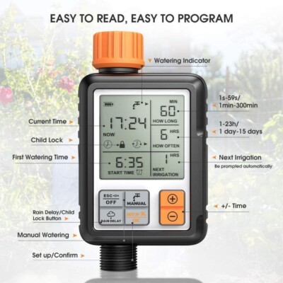 Programmierbare Wasser Timer Upgrade Material Sprinkler-Timer für Garten