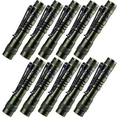 Beieverluck 10 Pack Small Mini LED Flashlight Pocket Flashlight Pen Light Fla...