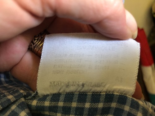 Vtg French LEVI'S Faded Mens Blue Check Shirt UNISEX Faded Condition 1977 SZ M - Picture 9 of 10