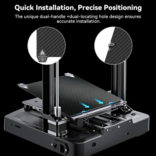 Ender 3 S1 Plus Build Plate, Double Sided PET PEI Bed Sheet, Magnetic Spring ... - Picture 6 of 9