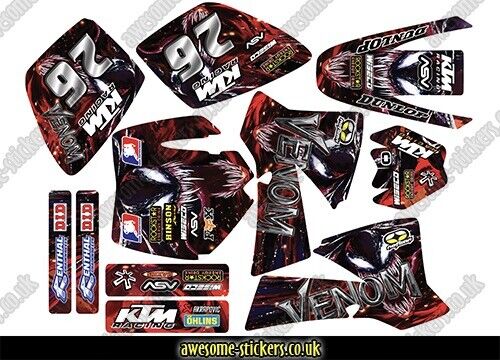 KTM 50 mini aventure / SX Graphics 2002 - 2008 F Motocross MX autocollants - Photo 1/3