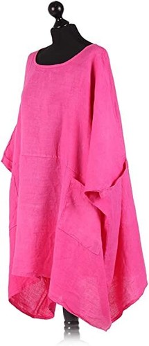 Italian Ladies womens Plain Tunic Top Shirt blouse Quirky Lagenlook cotton Dress - Picture 18 of 66