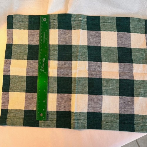 Dansk Cotton Placemats (4) Hand Woven Green Blue Ritva Puotila Finland Designed - Picture 8 of 11
