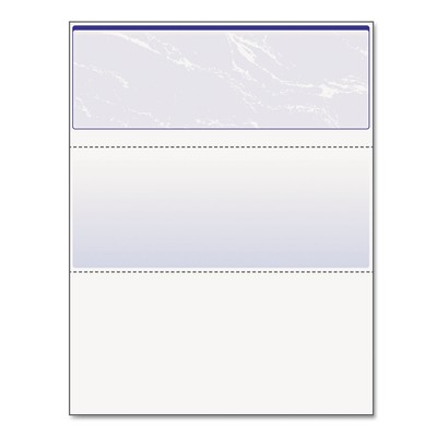 Paris DocuGard Standard 8.5'' x 11'' Business Security Check On Top 24 lbs. Blue