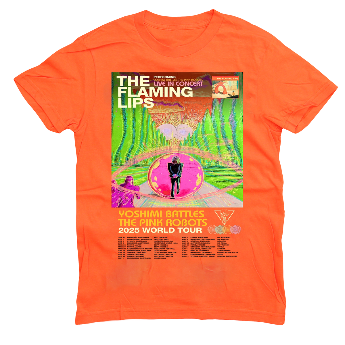 flaming lips Tシャツ XL The Flaming Lips Band Tour 2025 Gift For Fans to 5XL T-shirt