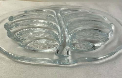 Orrefors Sweden Crystal Lars Hellsten 1970's Eden Leaf Platter Design Large - Picture 4 of 11