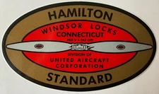 Hamilton Standard Propeller Vinyl Decal, 5 1/2", Vintage Aviation Prop  DEC-0102