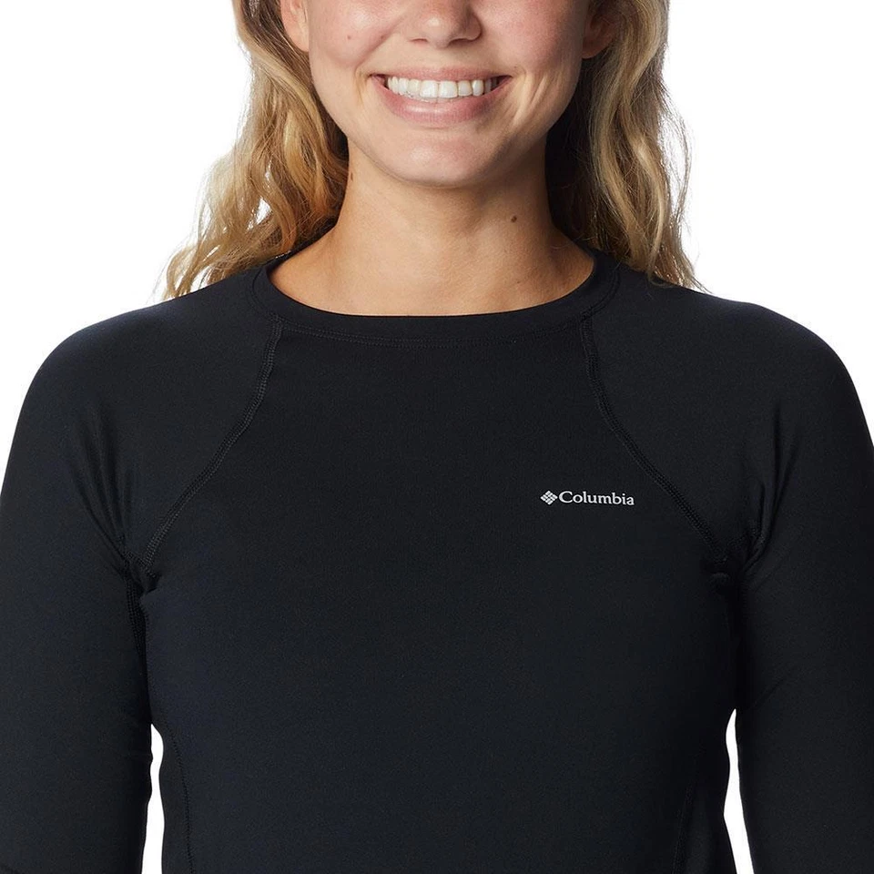 Top Columbia Midweight Stretch LS para mujer capa base negro Foto 4 de 4