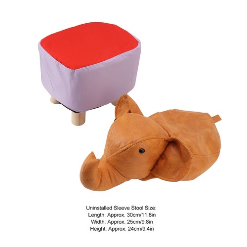 Animal Footstools Lovely Cartoon Innovative Elephant Upholstered Stool HG - Picture 4 of 12