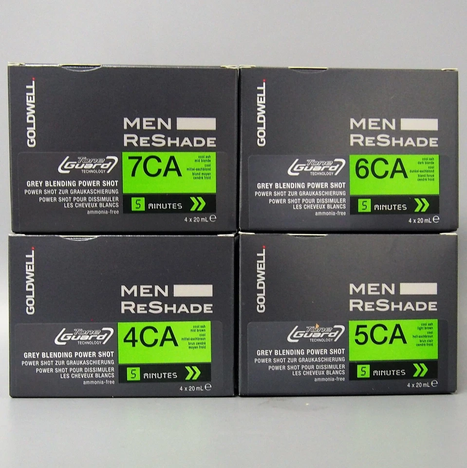 Goldwell Men Reshade 5 Minute Color Grey Blending Power Shot 4x20ml CHOOSE shade - Image 2 of 3