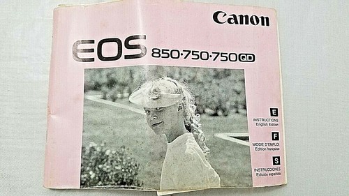 Canon Kamera Handbuch EOS 850 750 750QD Kameraanleitung 88pg Booklet 1988 - Bild 8 von 9
