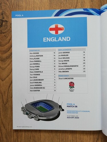 Programas de la Copa Mundial de Rugby 2015 - Imagen 59 de 73