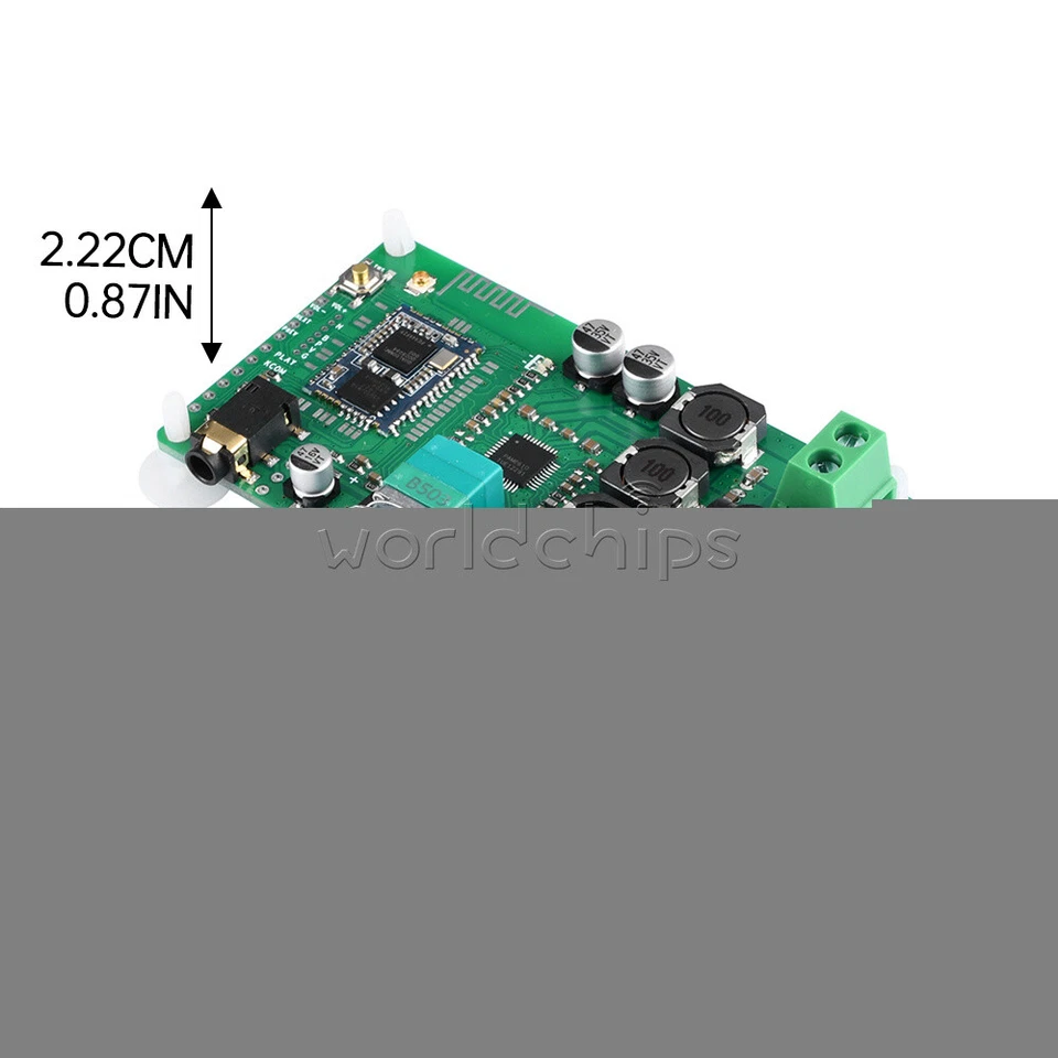 Módulo amplificador de potencia 2x10W/15W EQ Bluetooth 5.1 QCC3034 con interruptor de perilla AUX Foto 4 de 4