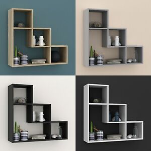 Wooden Floating Wall Mounting Shelf, S Wall Mount Shelves