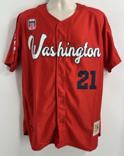 Headgear Classic Men's Red WASHINGTON Nationals JERSEY V2 #21 Size Large